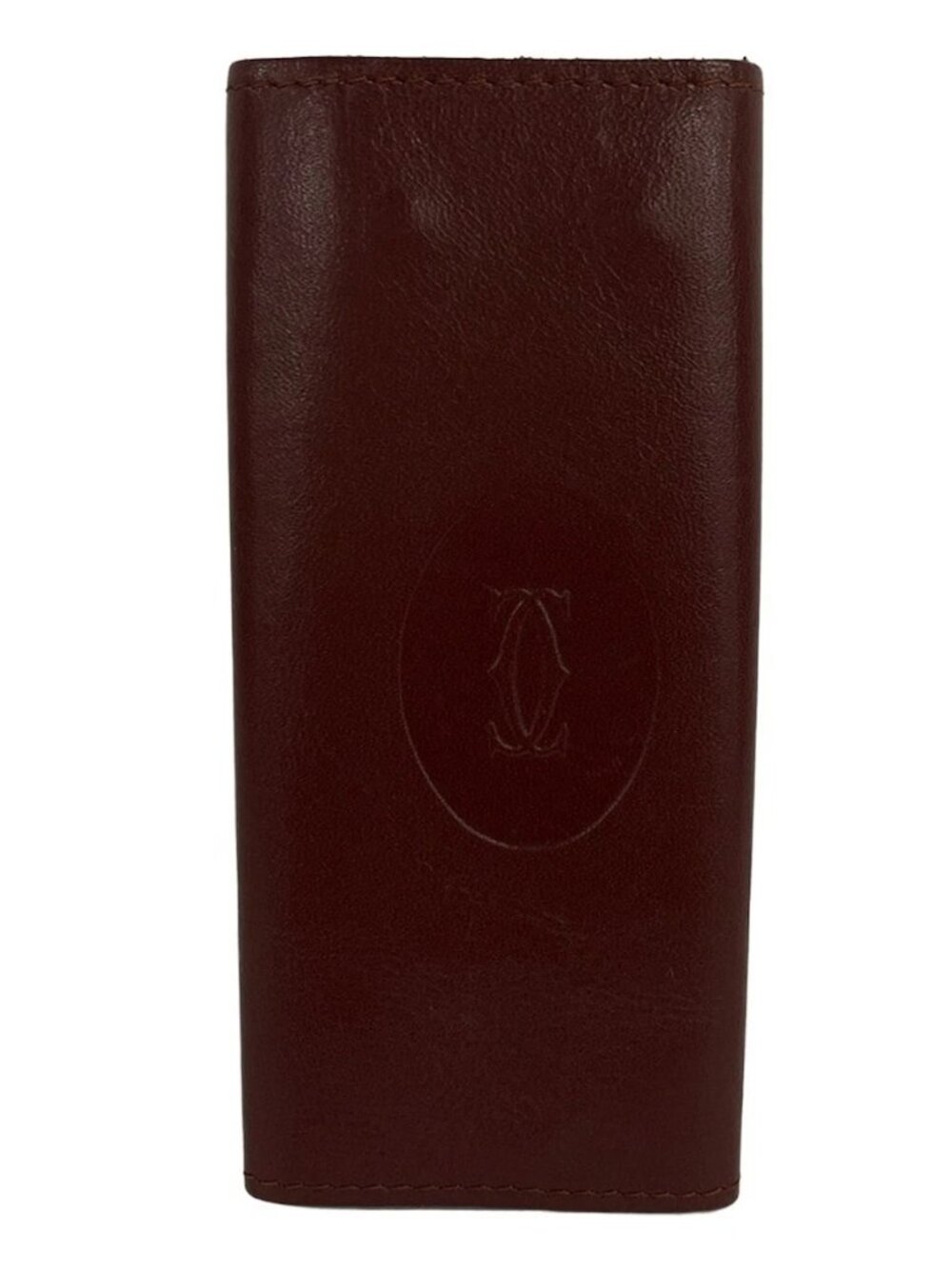 Cartier Must Line - Bordeaux Gold Leather Hardware Key Case - Picture 2 of 8